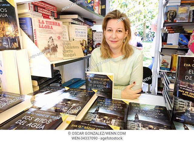 77th annual Madrid Book Fair at Retiro Park, Spain Featuring: Eva García Sáenz de Urturi Where: Madrid, Spain When: 03 Jun 2018 Credit: Oscar Gonzalez/WENN