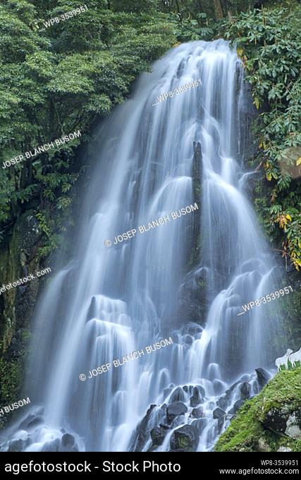 Waterfall / Nature Park Ribeira dos Caldeiroes/ Sao Miguel Island / Azores / Portugal