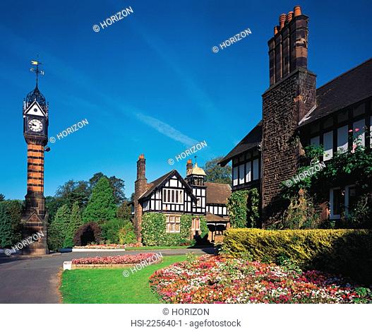 United Kingdom, England, Cheshire, Crewe, Queen's Park, Cottage & garden