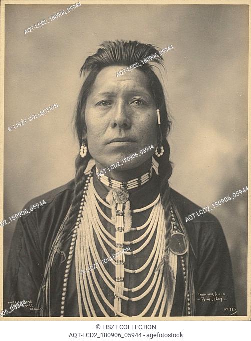Thunder Cloud, Blackfeet; Adolph F. Muhr (American, died 1913), Frank A. Rinehart (American, 1861 - 1928); 1898; Platinum print; 23.5 x 18
