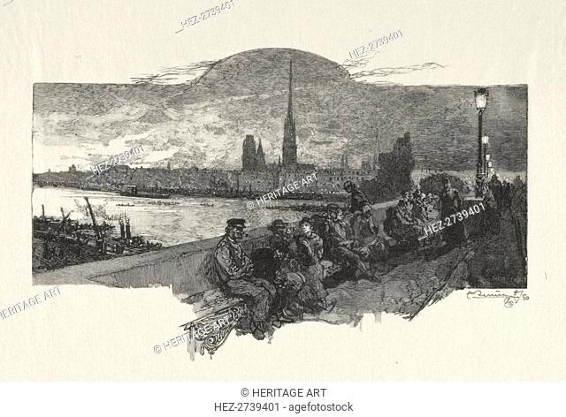 Rouen Illustré: Le Pont de Pierres, 1896. Creator: Auguste Louis Lepère (French, 1849-1918)