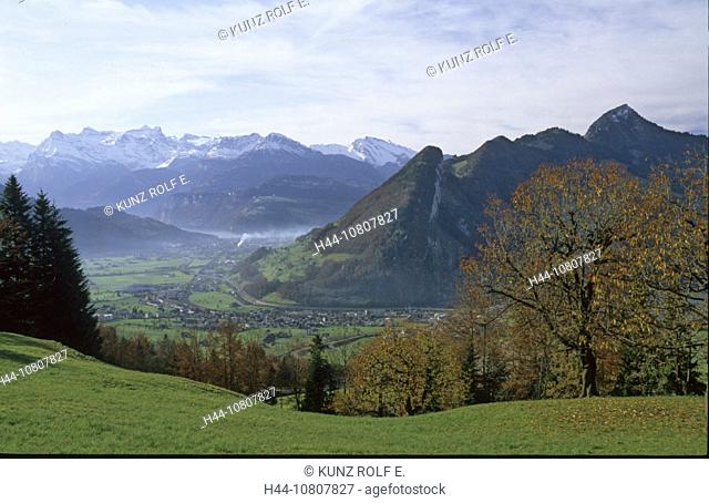 Autumn, Autumn colors, Blackenstock, Canton Schwyz, Central Switzerland, Europe, Engelberger Rotstock, Fall colors