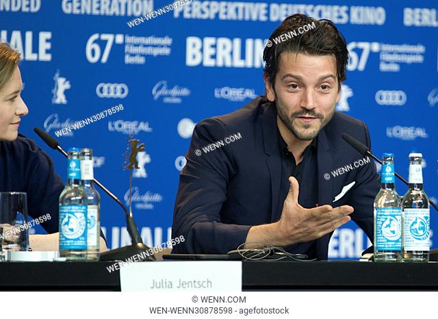 Members of the Jury attend a photocall and press conference to open the 67th Berlinale Film Festival in Berlin. Featuring: Diego Luna Where: Berlin