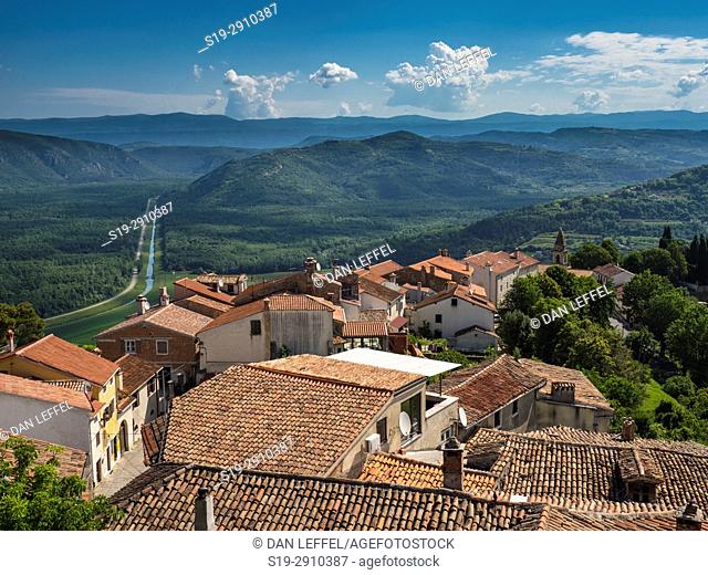 Motovun Croatia Medieval Town View from Fortress Wall