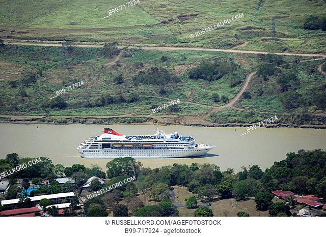 Cruise Ship Culebra Galliard Cut Panama Canal Republic Of Panama
