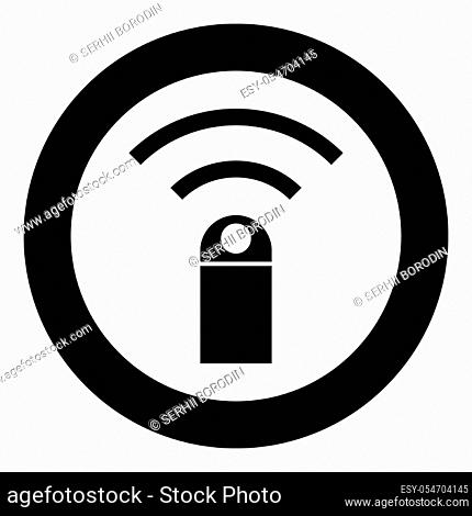 Remote control device icon black color vector illustration simple image flat style