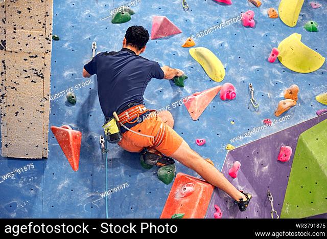 climber, climbing wall
