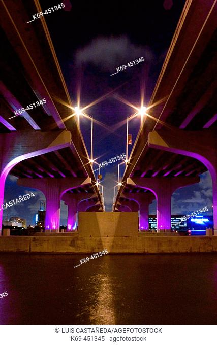 MacArthur Causeway Bridge, Miami. Florida, USA