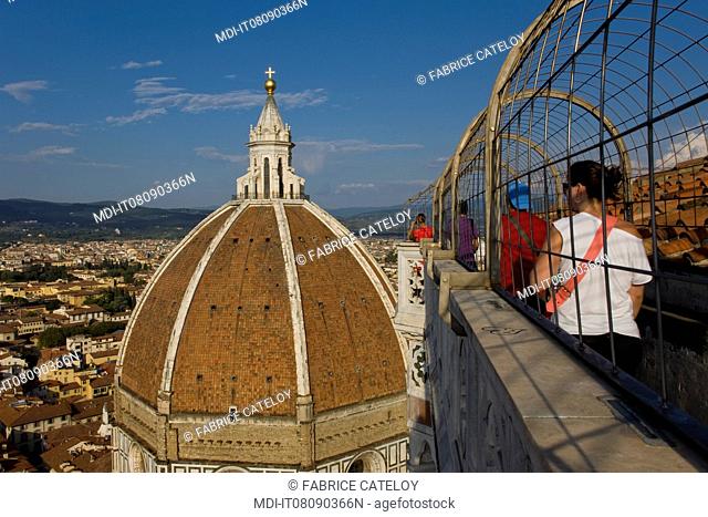 The dome of the cathedral or Duomo from the campanile