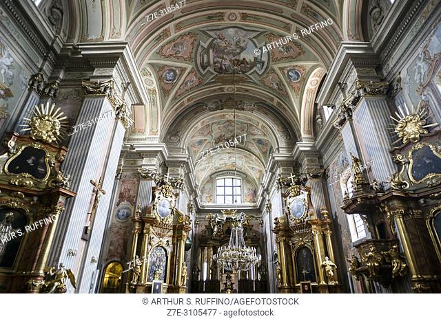 Interior of St. Anne's Church, Warsaw, Poland, Europe