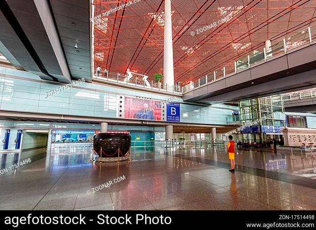 Peking, China ? 1. Oktober, 2019: Terminal 3 des Flughafen Beijing Capital International Airport (PEK) in China