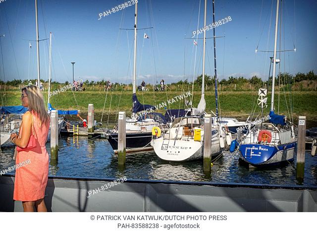 Queen Maxima of The Netherlands visits Zierikzee during her work visit about aqua culture in the province Zeeland, The Netherlands, 9 September 2016