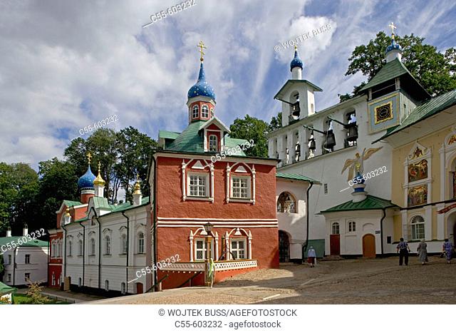 Saint Dormition Orthodox Monastery, founded in 1473. Petchory, near Pskov. Russia