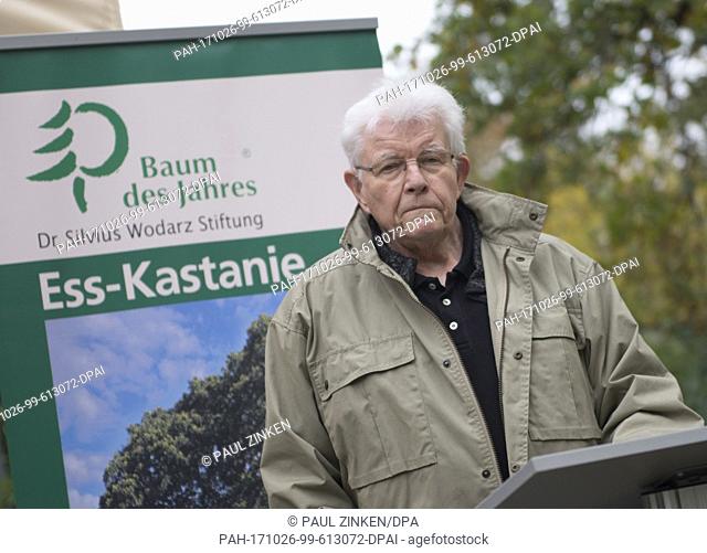 Silvius Wodarz from the eponymous foundation at the announcement of the tree of the year for 2018 in Berlin, Germany, 26 October 2017