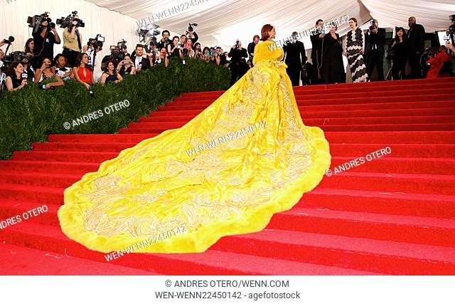 MET Gala 2015 'China: Through The Looking Glass' Costume Institute Benefit Gala at the Metropolitan Museum of Art - Arrivals Featuring: Rihanna Where: New York