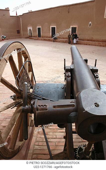 Ouarzazate (Morocco): old cannon in the Kasbah Taourirt