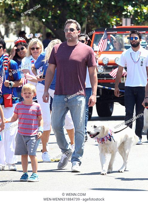 Jennifer Garner and Ben Affleck take their children to July 4th Celebration Parade in Brentwood Featuring: Ben Affleck, Samuel Affleck Where: Pacific Palisades