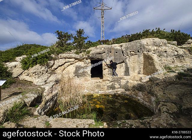 necropolis, Cala Morell, Ciutadella, Menorca, Balearic Islands, Spain