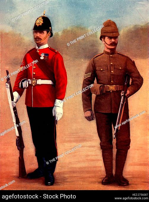 'West Yorkshire Regiment (Colour-Sergeant) and Yorkshire Regiment (Sergeant)', 1900. Creator: Gregory & Co