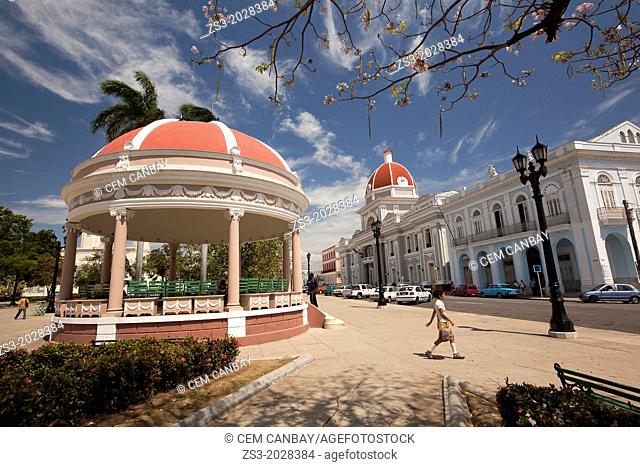 View from Parque José Martí to Palacio del Gobierno, Goverment House, Cienfuegos, Cuba