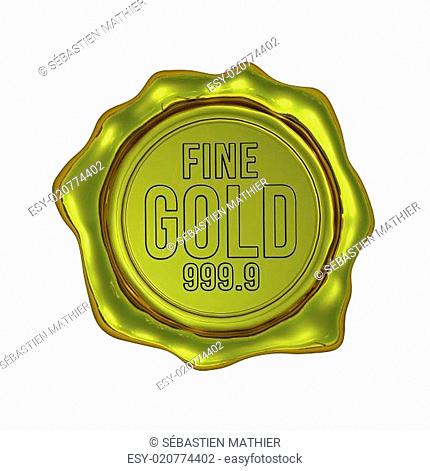 Fine Gold 999.9 - Isolated