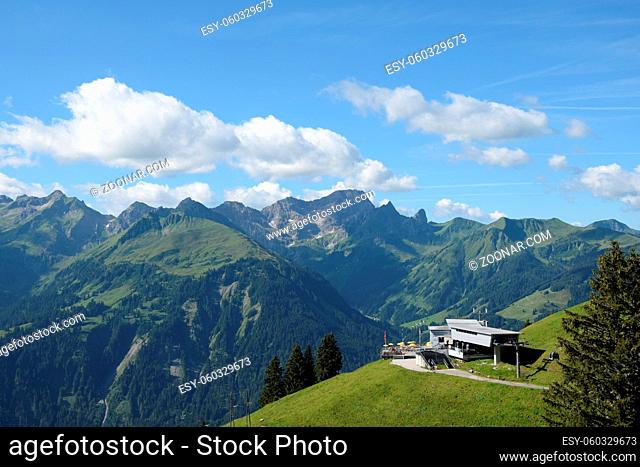 Mittelstation , Bergbahn , Diedamskopf, schoppernau, seilbahn, bregenzerwald, bregenzerwaldgebirge, vorarlberg, österreich, berge, gebirge, alpen