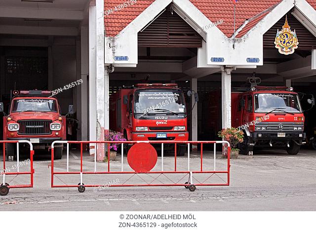 Feuerwehrwache, Chiang Mai, Thailand, Südostasien Fire Station, Chiang Mai, Thailand, Südostasien