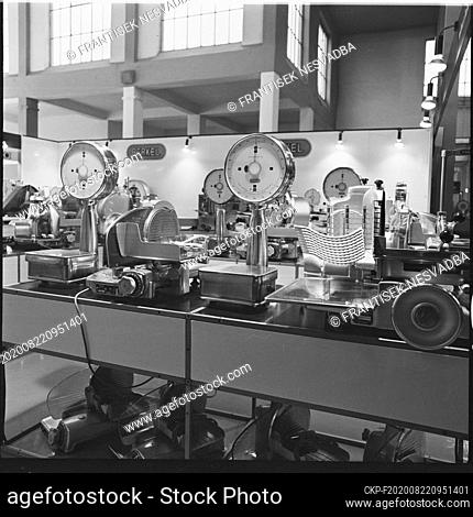 ***OCTOBER 31, 1966 FILE PHOTO***Stand of company Berkel of Netherlands with slicers and scales for gastronomy and shops at INTECO 66 (International Fair of...