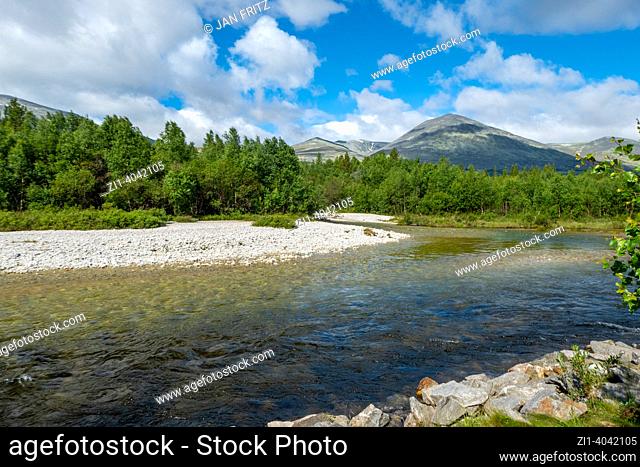 river in Rondane national park in Norway