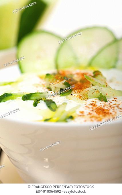 Arab middle east salatit laban wa khâ. . yar Khyar Bi Laban goat yogurt and cucumber salad