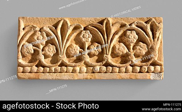 Wall decoration from Ctesiphon. Period: Sasanian; Date: ca. 6th century A.D; Geography: Mesopotamia, Ctesiphon; Culture: Sasanian; Medium: Stucco; Dimensions:...