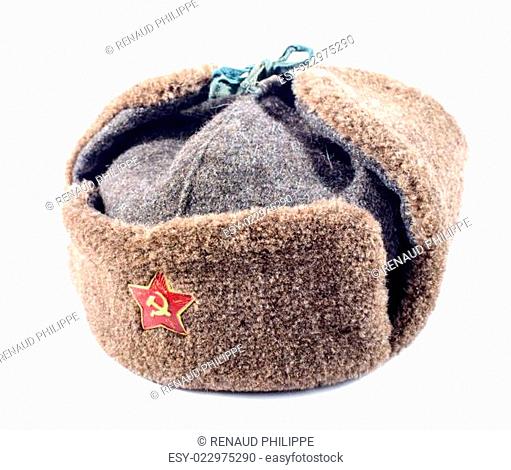 Ushanka fur hat of the Soviet army
