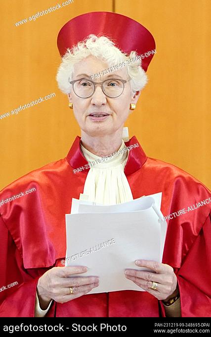 19 December 2023, Baden-Württemberg, Karlsruhe: Doris König, Vice President of the Second Senate of the Federal Constitutional Court