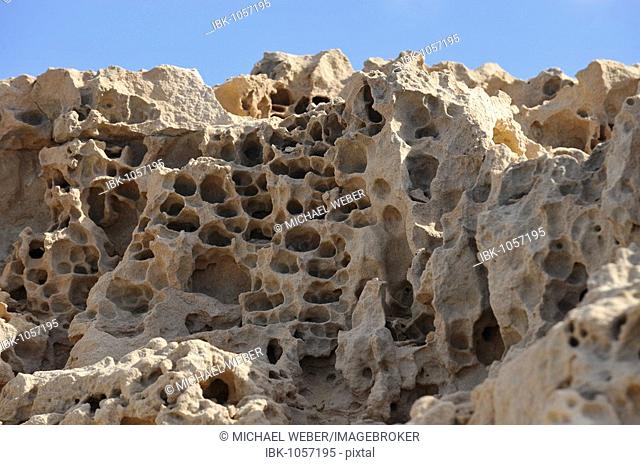 Detail, lime deposits, Puerto de la Pena, Aiuy, Fuerteventura, Canary Islands, Spain, Europe