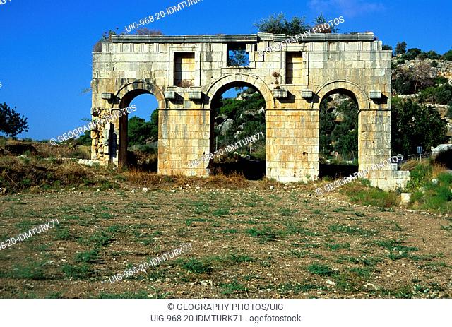 Roman triumphal arch, Patara, Turkey