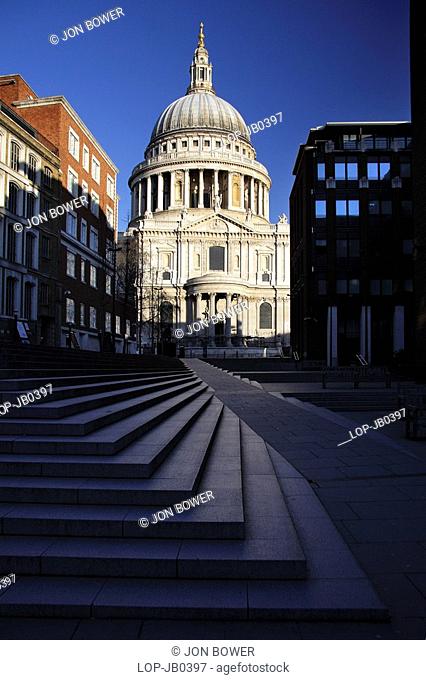 England, London, St Paul's Cathedral, The south facade of St Paul's Cathedral