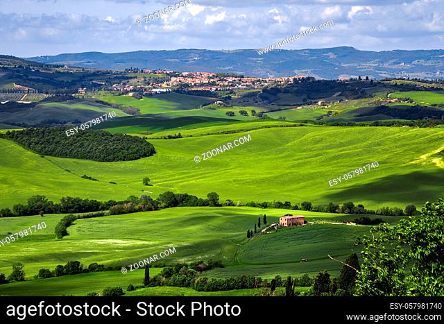 PIENZA, TUSCANY/ITALY - MAY 18 : Countryside of Val d'Orcia in Pienza on May 18, 2013