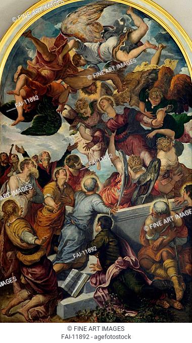 The Assumption of the Blessed Virgin Mary. Tintoretto, Jacopo (1518-1594). Oil on canvas. Renaissance. ca 1554. Upper Church of Our Lady, Bamberg
