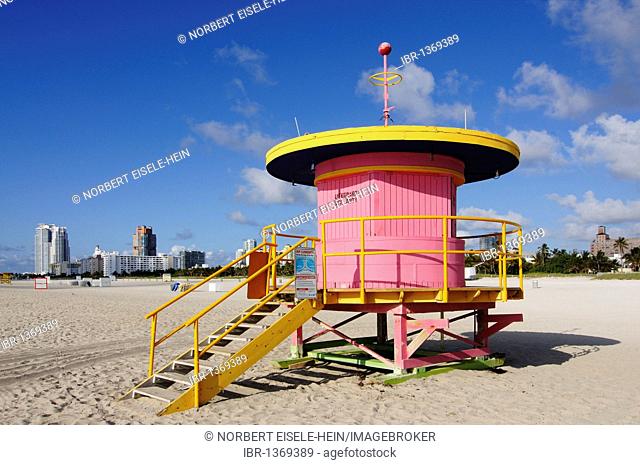 Lifeguard Tower, beach tower, Miami South Beach, Art Deco district, Florida, USA