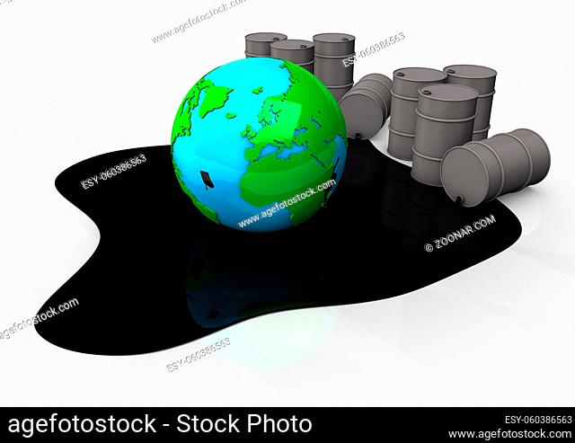 Oil spill drum Stock Photos and Images | agefotostock