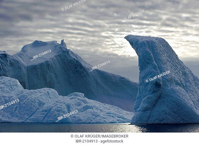 Icebergs near Tiniteqilaaq, Sermilik Fjord, East Greenland, Greenland