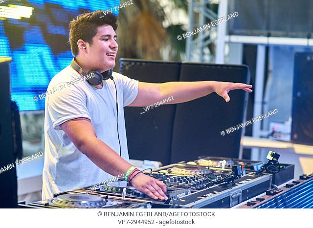 DJ Sebastian Vibe at music festival Starbeach on 31. July 2017, in Hersonissos, Crete, Greece