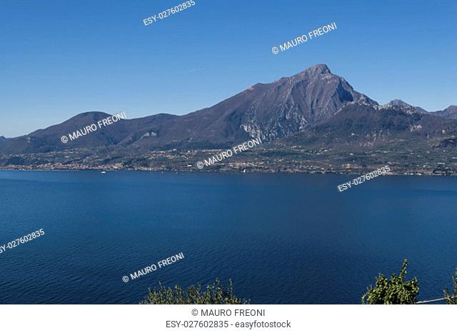 Garda lake from Crero - panorama view