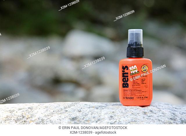 Bens Tick and Insect Repellent on rock in the White Mountains, New Hampshire USA