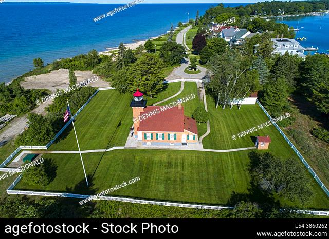 Little Traverse Bay Lighthouse in Harbor Springs Michigan