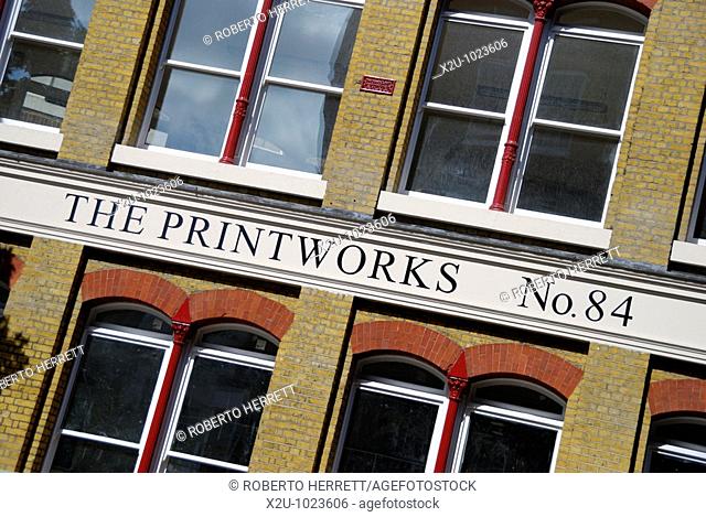 The Printworks, redeveloped former Victorian warehouse in Clerkenwell Road, London, England, UK