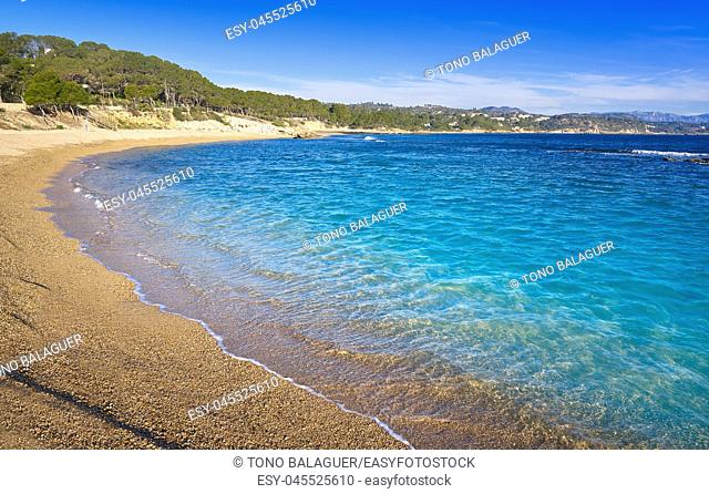 Morro de Gos beach in El Perello of Tarragona at Costa Dorada Catalonia