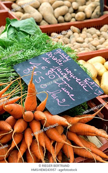 France, Yonne, Toucy, organic products on the market