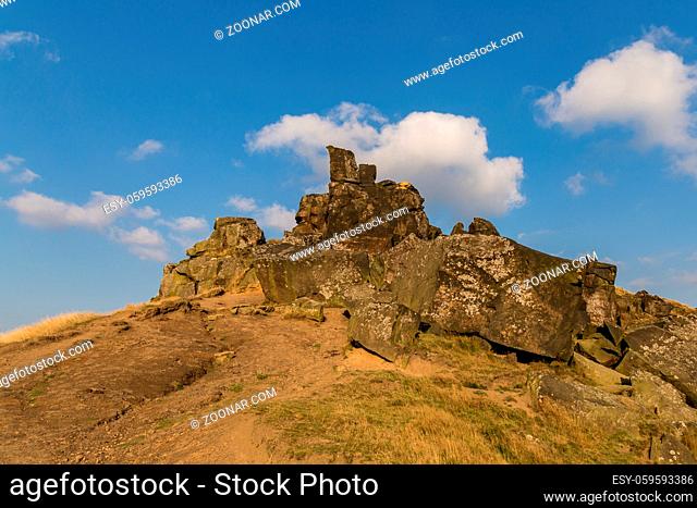 The Wainstones near Clay Bank and Stokesley in the North York Moors, North Yorkshire, UK