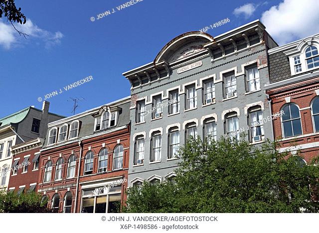 Examples of 19th Century architecture in downtown Bangor, Maine, USA  Bangor is the 3rd largest city in the state and the retail
